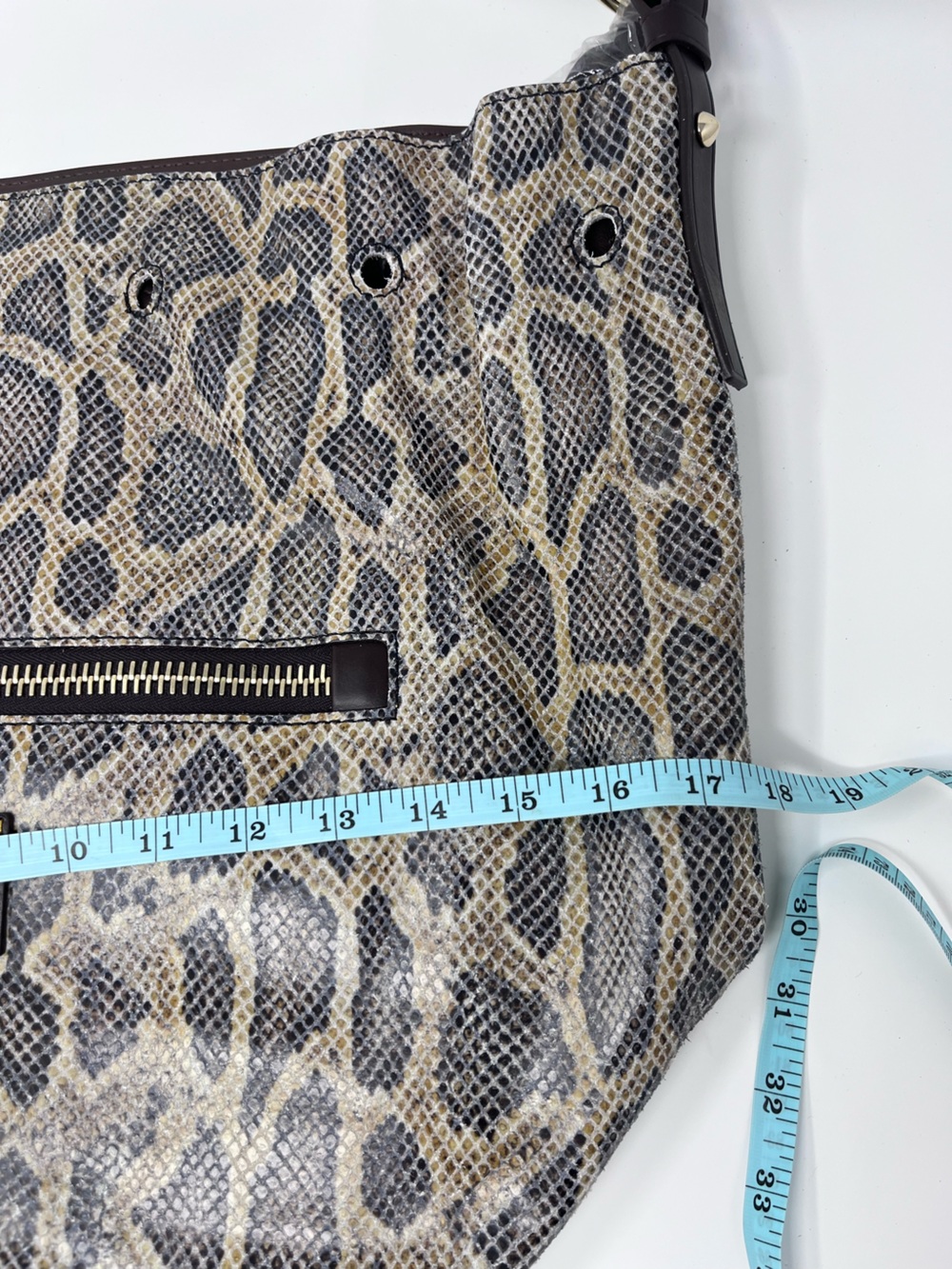 MAKE IT YOUR OWN BAG | Dooney & Bourke Logan Drawstring Snake-Print Shoulder Bag - Picture 9 of 10